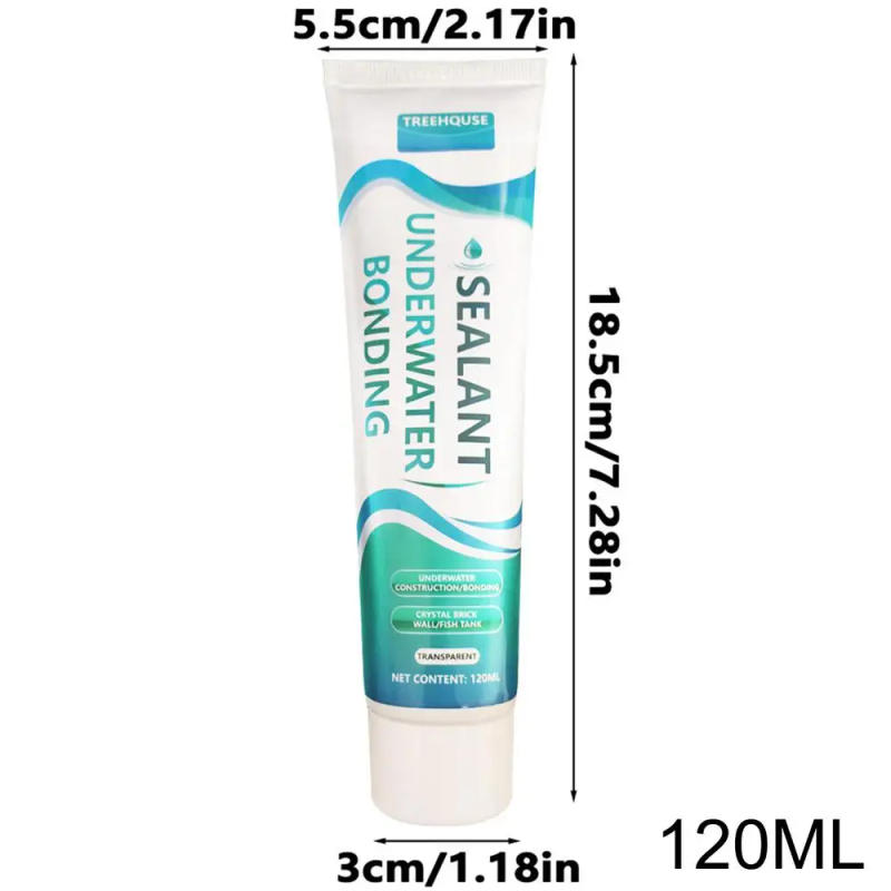 Description Picture 2 of item120ml Water Plugging Fish Tank Leak Repair Transparent Pools Underwater Bonding Waterproof Sealing Glass Glue Safety Supplies