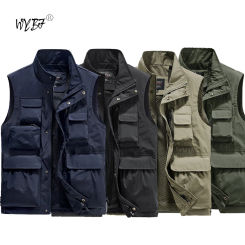Summer New Pockets Men US Tactical Hiking Fishing Vest Mens Photographer Waistcoat Mesh Cargo Camping Climb Jacket Tool Vest