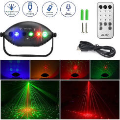 72 Patterns RGB Stage Lights Party Decoration Lights Sound Control Stage Light LED Disco Stage Lights Wedding Ambient Lights