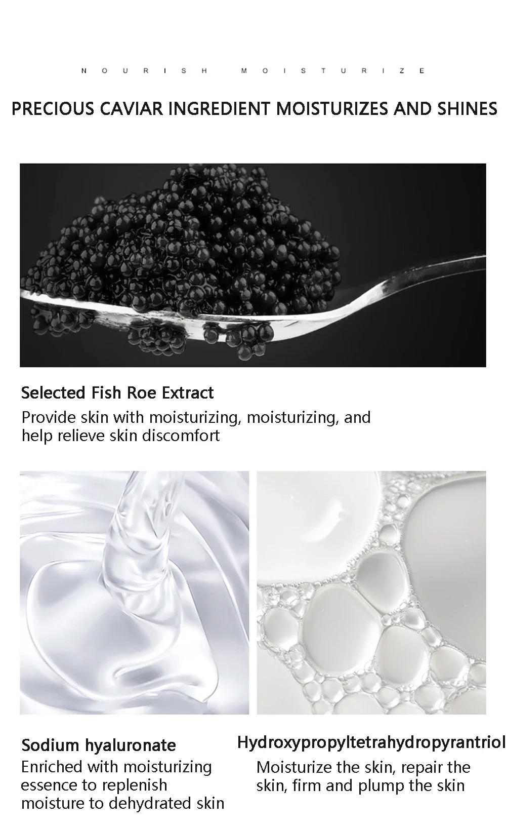 Description Picture 5 of itemFacial Skin Care Set With Box Caviar Essence Face Serum 15pc Set Moisturizing Skincare Kit Beauty Health Korean Facial Skin Care