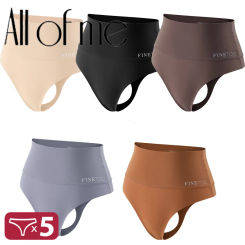 5Pcs Bodyshaper High Waist Seamless Thong Panties Underwear Anti-bacteria G-String Female Intimates Lingerie Shapewear Panties