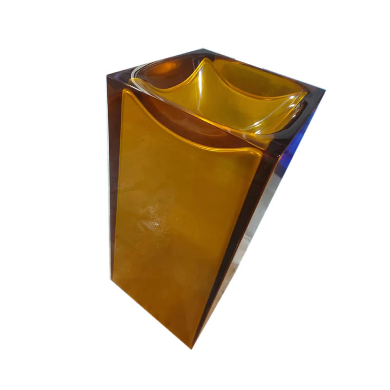 Description Picture 2 of itemBathroom Acrylic Freestanding Pedestal Wash Basin Floor Mounted Vanity Hand Vessel Sink RS3035