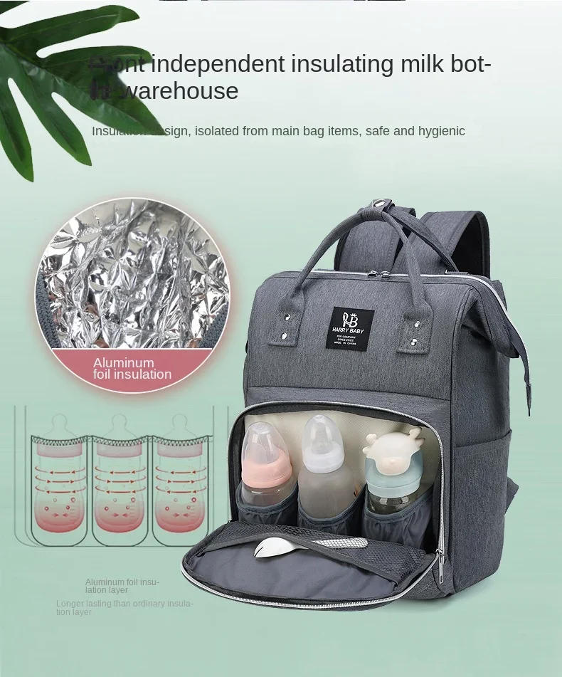 Description Picture 4 of itemMommy Bags Baby Diaper Stroller Hanging Bag Mother Large Capacity Nappy Backpacks with Changing Mat Convenient Baby Nursing Bags