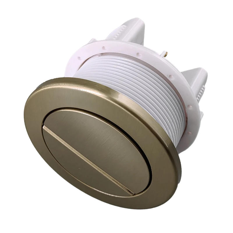 Description Picture 5 of itemBrushed Gold Twin Hose Toilet Push Button Dual Flush Air Type Pneumatic Toilet Water Tank Flush Button Plastic Bathroom Parts