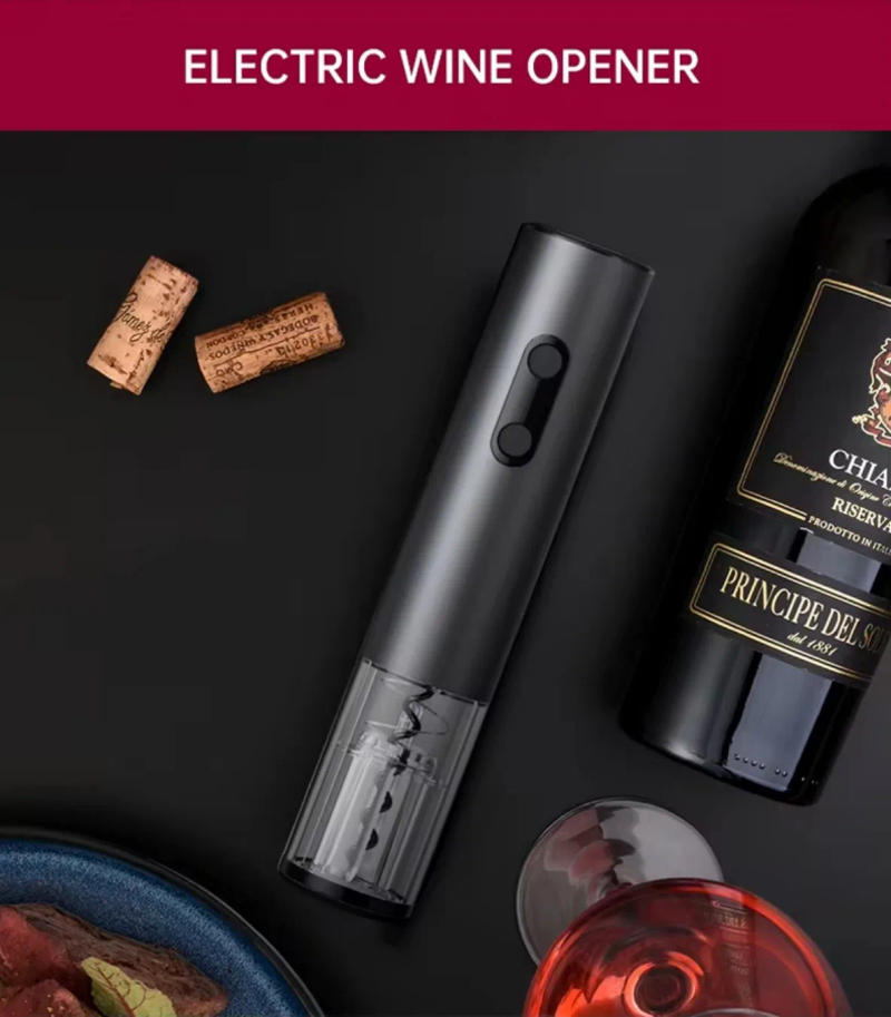 Description Picture 3 of itemElectric Wine Bottle Opener Automatic Red Wine Corkscrew Wine Opener Wine Tools Kitchen Products Performance Plastic