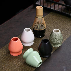 Japanese Ceramic Matcha Green Tea Chasen Holder Stand Bowl Bamboo Whisk Grinder Brushes Tea Tools Holder Tea Accessories Teaware