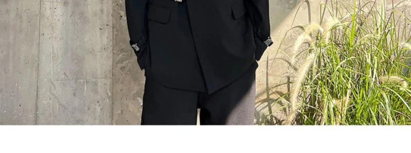 Description Picture 6 of itemLUZHEN Men's Elegant Blazer Coat Men's Korean 2024 New Spring Luxury Fashion Metal Buckle Decoration Jacket Free Shipping F5c66e