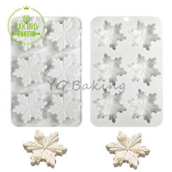 Dorica 3D Chrisrmas Snowflake Design Mousse Mould DIY Dessert Chocolate Silicone Mold Cake Decorating Tools Kitchen Bakeware