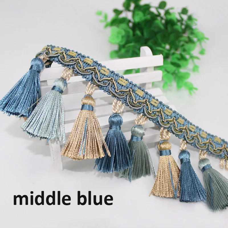 Description Picture 4 of item1 Meter Luxury Curtain Tassel Fringe 7CM Pendent Decorative Curtain Trimmings Fringe DIY Home Accessories Lace Trim