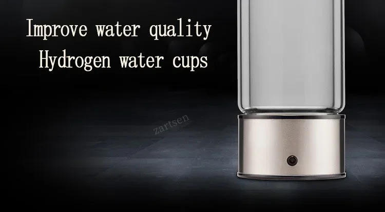 Description Picture 3 of item420ml Hydrogen-Rich Water Cup Electric Hydrogen Rich Water Generator Bottle Titanium Quality Filter Portable Antioxidant Lonizer