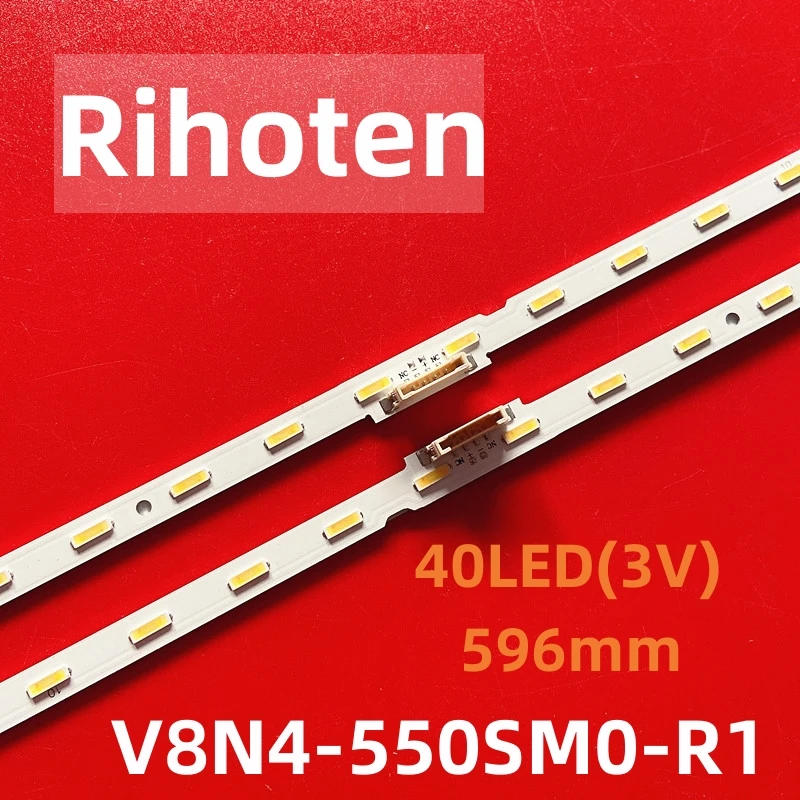 Description Picture 2 of item596mm 3V LED Strip For V8N4-550SM0-R1 UE55NU7470 UE55NU7472U UE55NU7500U UE55NU7475U UE55RU7300 UE55RU7372 UN55RU800 UN55RU7400