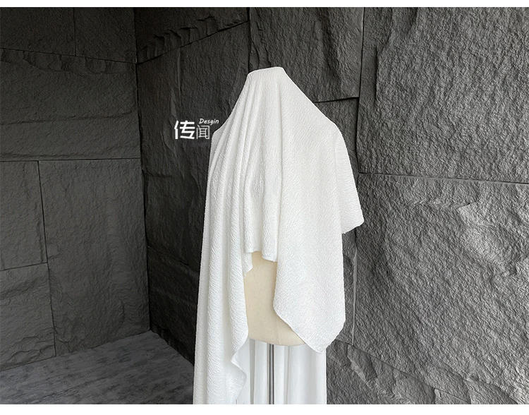 Description Picture 5 of itemWhite Soft Double Layered Pleated Fabric for Creative Fashion Clothing Designer Cloth Apparel Diy Sewing Material
