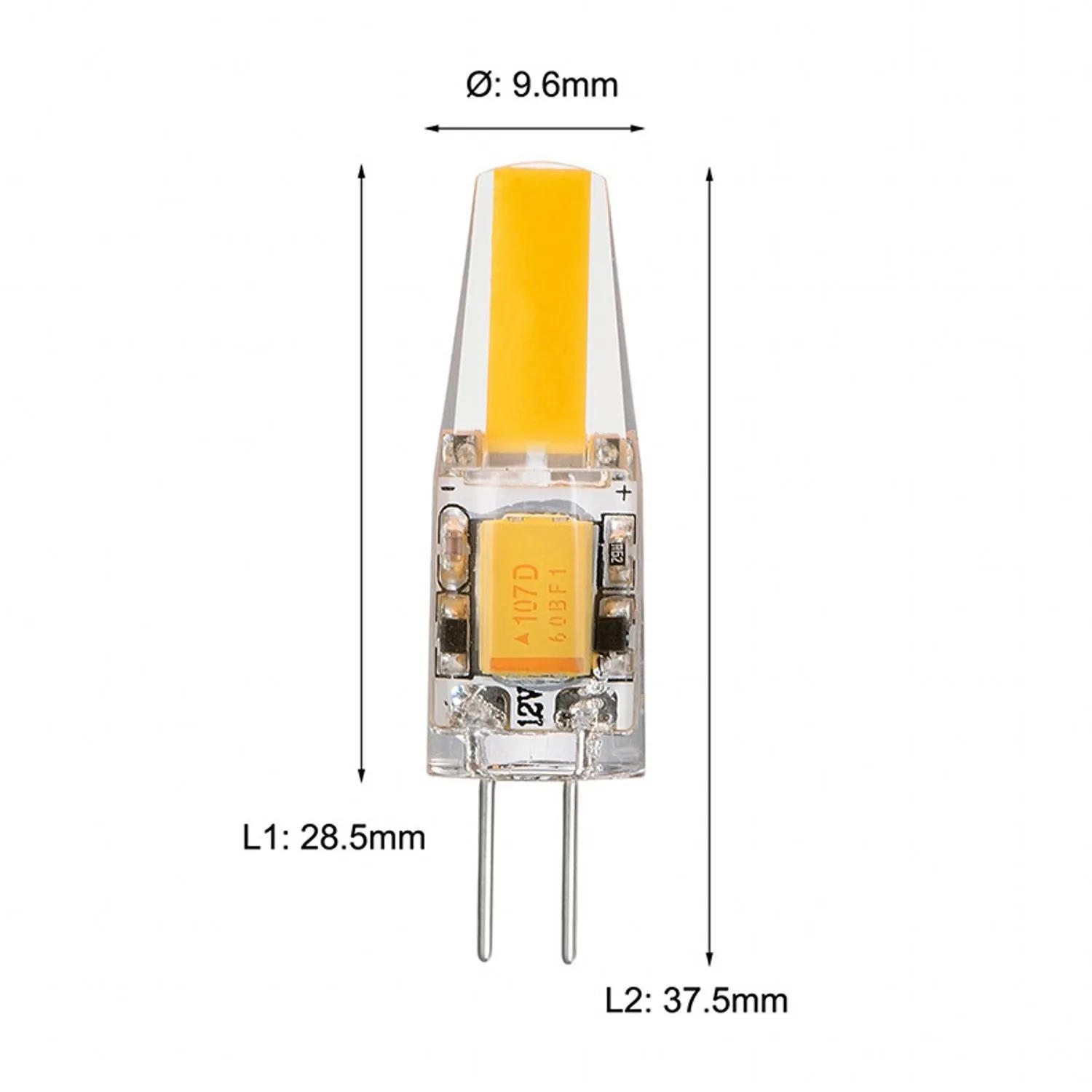 Description Picture 4 of item10PCS Dimmable Mini G4 LED COB Lamp 6W Bulb AC DC 12V 220V Candle Lights Replace 30W 40W Halogen for Chandelier Spotlight