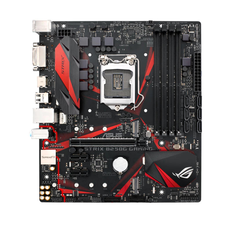 Description Picture 4 of itemASUS ROG STRIX B250G GAMING Intel Soket LGA 1151 for 7th 6th Gen Core i7 i5 i3 4 x DIMM Max. 64GB DDR4 mATX Used Motherboard