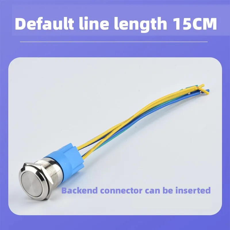 Description Picture 3 of item12mm16mm 19mm 22mm Metal Button Switch Socket Connector Cable Socket, Terminal Insertion, 5-Wire With Light, 3-Wire Without Ligh