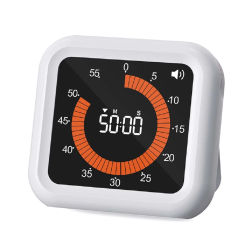 2024 New Rechargeable Visual Timer Kitchen Timer Manual Countdown Mechanical Cooking Timer Cooking Shower Study Stopwatch Timer