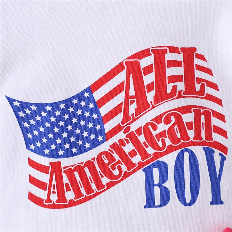 Description Picture 6 of itemKid Pants Suit Casual Street Short Sleeves Round Neck Letters Tops Summer Boys Loose Shorts
