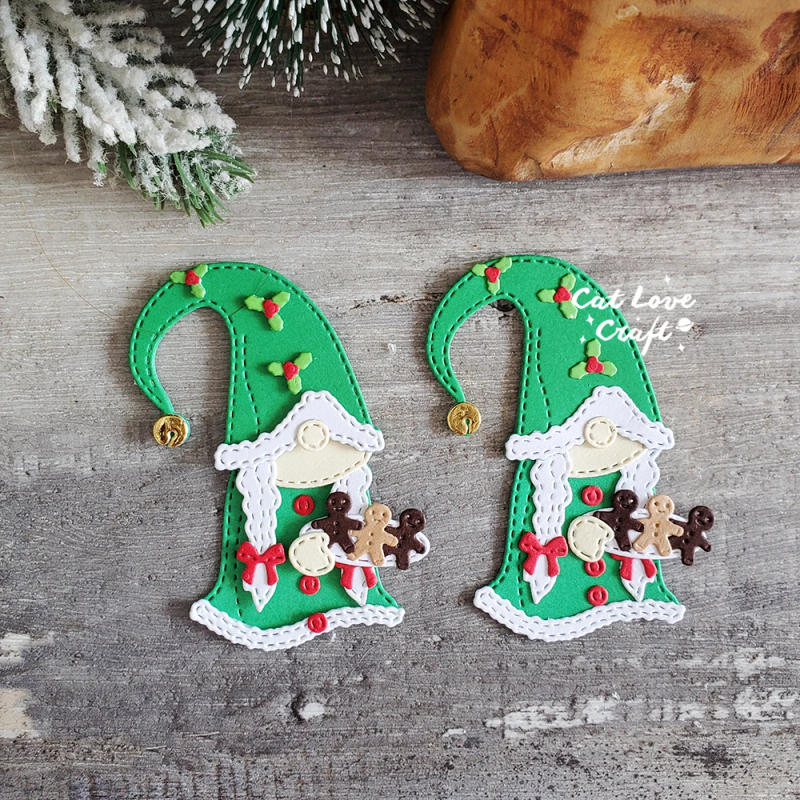 Description Picture 6 of itemGingerbread cookie Christmas Gnomes Metal Cutting Dies Scrapbooking Stencil Die Cuts Card Making DIY Craft Embossing New Dies