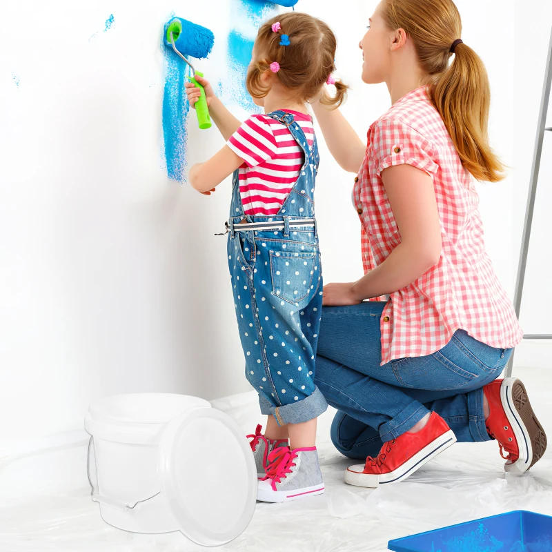 Description Picture 4 of itemPlastic Paint Can 1 Gallon Bucket Lid Handle Empty Paint Can 4L Water Bucket Paint Pail Multipurpose Storage Container