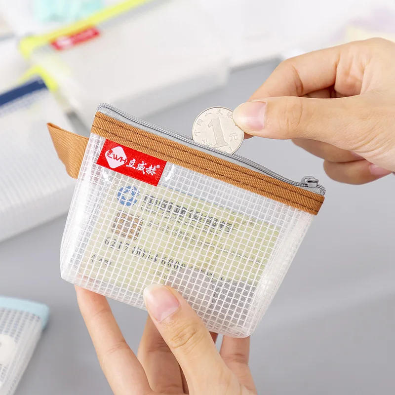 Description Picture 5 of itemWaterproof Mini Mesh Zipper Storage Bag Small Bag Organizer Credit Bank ID Card Bag Earphone Cable Lipstick Coin Bag Pouch