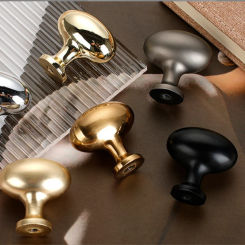 Pigeon Eggs Oval Drawer Single Hole Handle Nordic Gold Gray Black Cabinet Wardrobe Furniture Round Small Handle