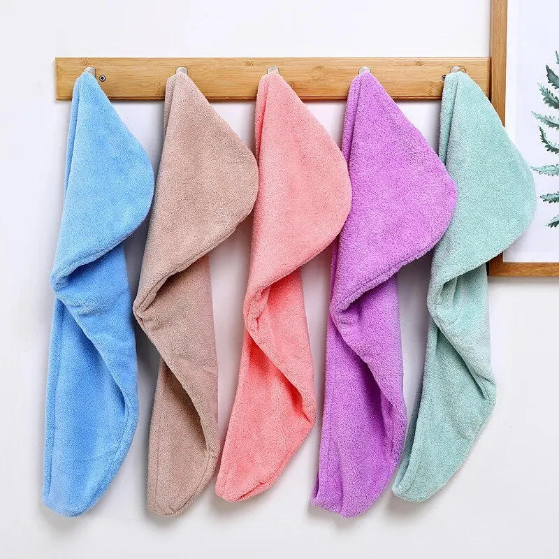 Description Picture 5 of itemMagic Microfiber Hair Towel Fast Drying Dryer Towel Women Wrap Head Absorption Water Bath Hat Absorbent Towel