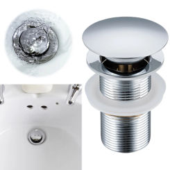 Bathroom Sink Plug Drainer Anti-Leakage Pop Up Basin Sink Drain Stopper Bathroom Basin Waste Stopper Bathroom Faucet Accessories