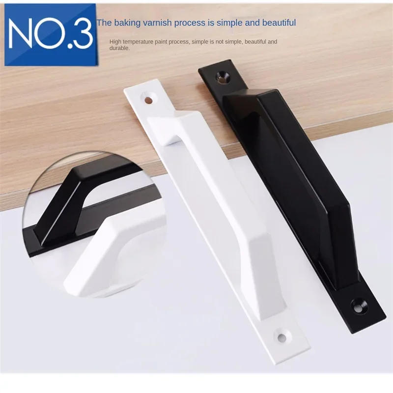 Description Picture 6 of itemDoor Pull Handles Carbon Steel Sliding Barn Door Pull Flush Handle Gate Hardware Set for Sliding Door Gate Cabinet Closet