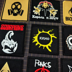 ROCK MUSIC Patch For Clothing Iron On Embroidered Sewing Applique Fabric Badge Apparel Accessories Band