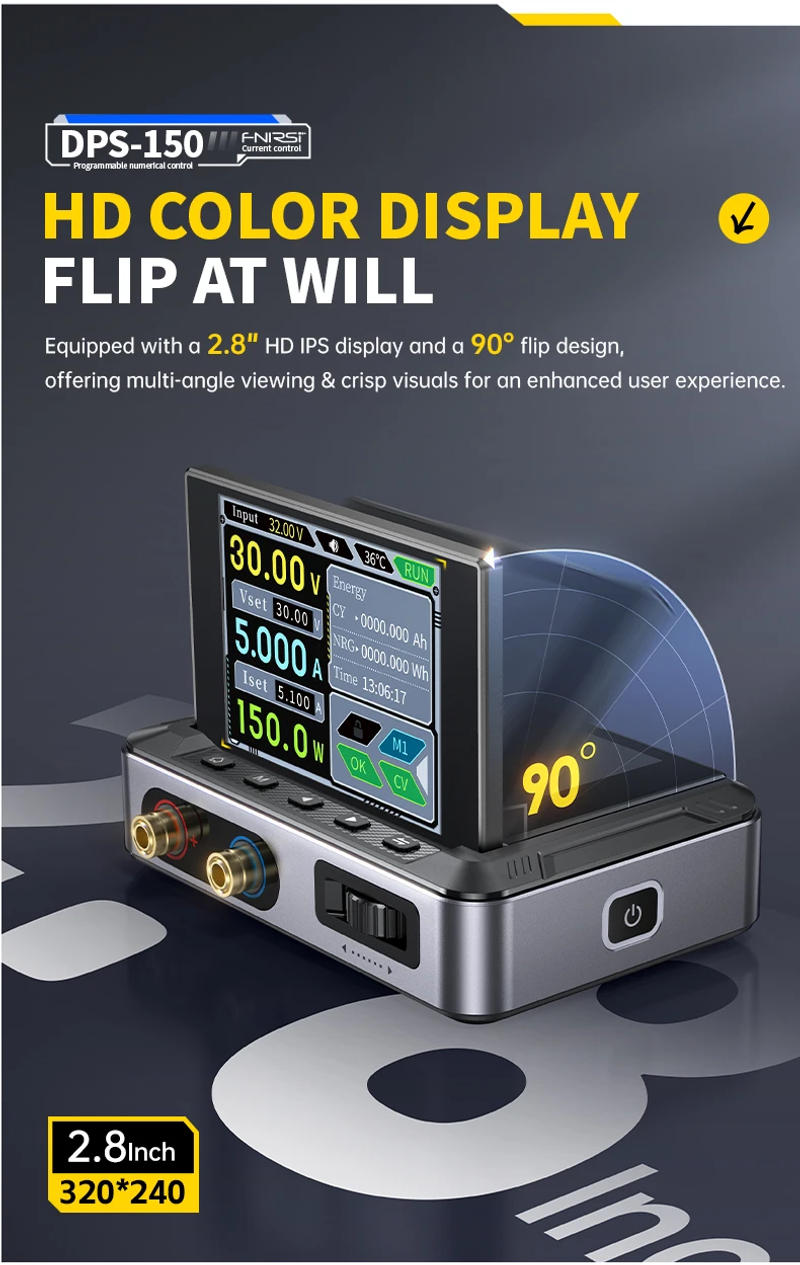 Description Picture 4 of itemFNIRSI DPS-150 Programmable CNC DC Power Supply 30V 5A Adjustable Voltage Regulated Laboratory Bench Switching Power Supply