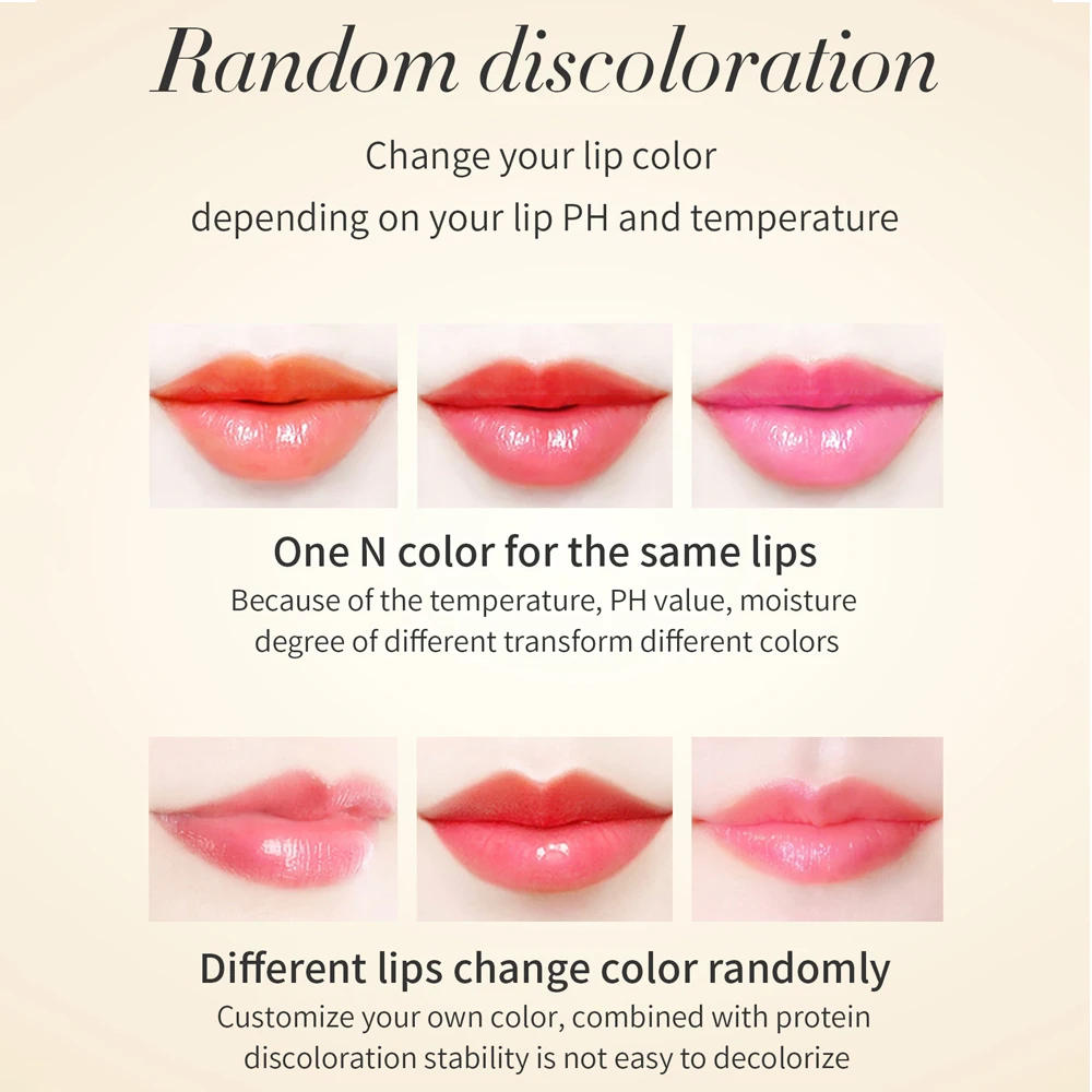 Description Picture 6 of itemLong Lasting Temperature Color Changing Lip Balm Crystal Jelly Flower Lipstick Gloss Transparent Moisturize Lips Makeup Cosmetic