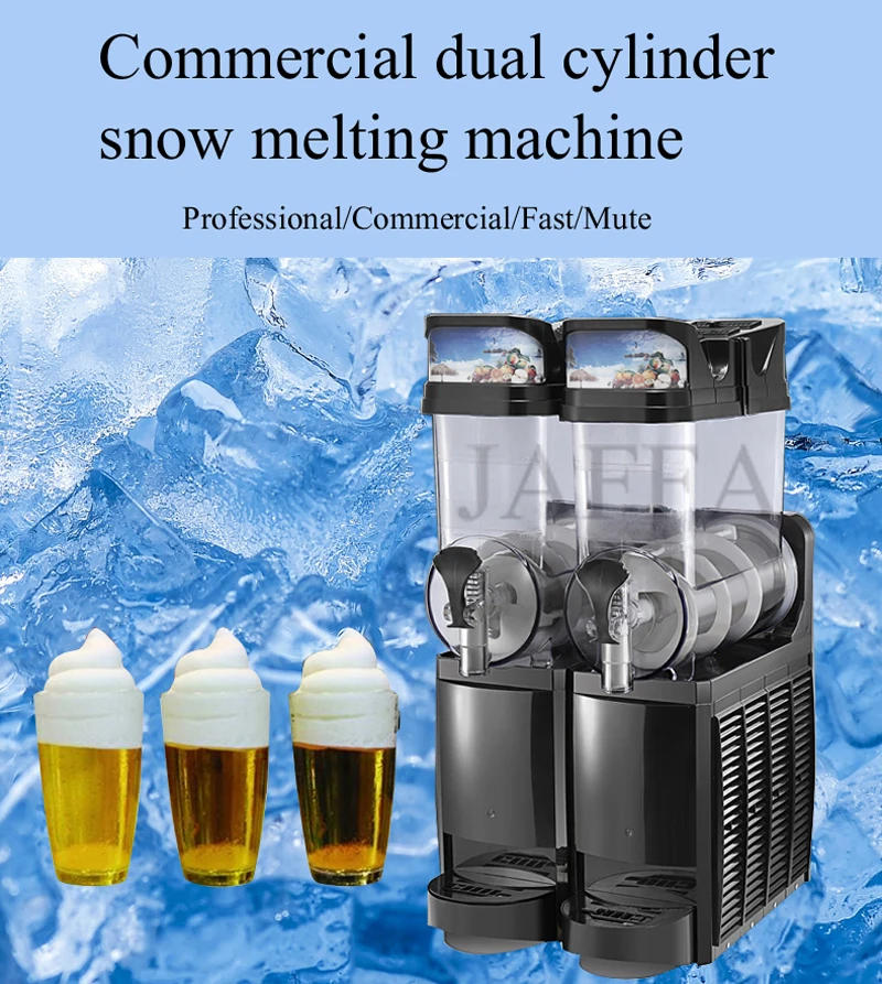 Description Picture 4 of itemCommercial Slushy Machine 24L 2 Tank Frozen Drink Machine 1050W Stainless Steel Margarita Wine Slush Smoothies Maker