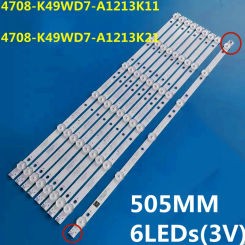 5set LED Backligh Strip 4708-K49WD7-A1213K11 4708-K49WD7-A1213K21 LE49K51S LD49P18U T4915M 49PUF6050 49PUF6031/T3 49PUF6055/T3