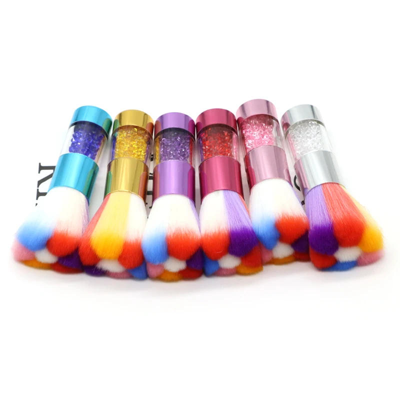 Description Picture 6 of itemRainbow Nail Art Dust Brush Acrylic UV Gel Polish Powder Cleaning Tool Soft Glitter Powder Remover Makeup Brushes Manicure Tools