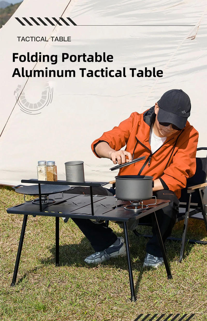 Description Picture 5 of itemHOMFUL Lightweight Portable Folding Camping Table Multifunctional Practical Aluminum Alloy Outdoor Garden Party Picnic Table