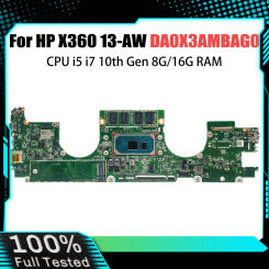 Laptop Mainboard For HP Spectre 13-AW L71985-601 L71986-601 L71988-601 DA0X3AMBAG0 Motherboard CPU I5 I7 10th 8G 16G RAM