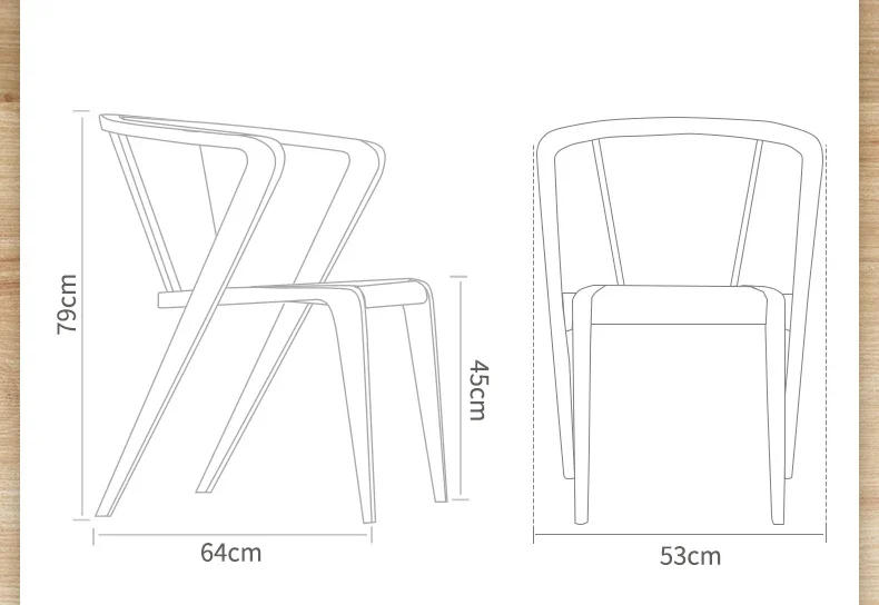 Description Picture 2 of itemModern Minimalist Designer Dining Chairs Nordic Solid Wood Dining Chair Living Room Furniture Luxury Leisure Dining table Chair