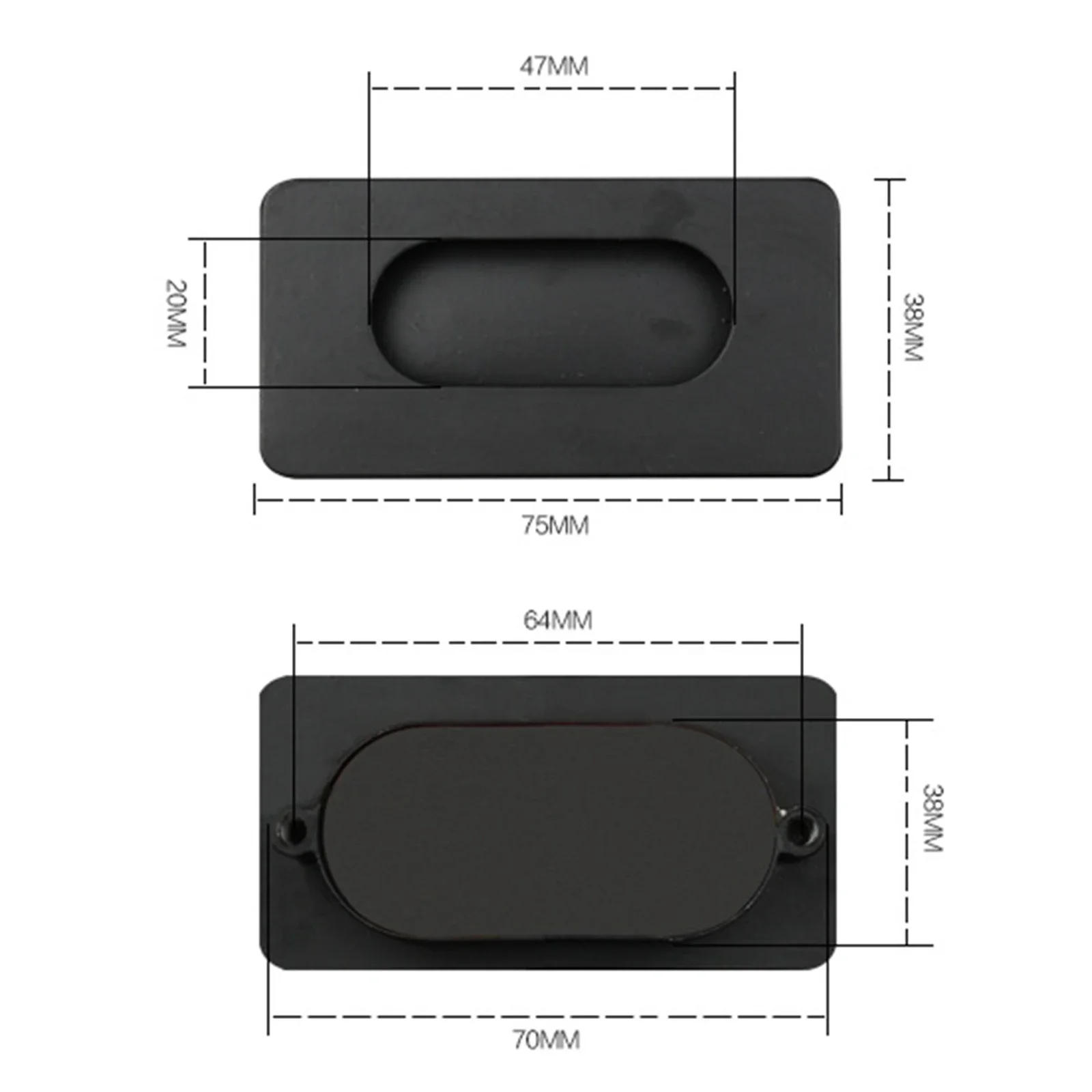 Description Picture 5 of itemRecessed Handle Cabinet Drawer Pulls Cupboard Door Embedded Handles Wardrobe Knobs Furniture Hardware Kitchen Sliding Door Pull