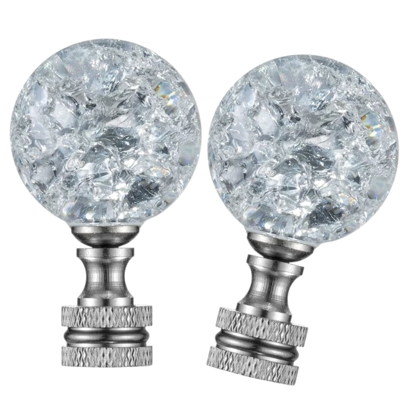 Description Picture 5 of item2Pcs Brass Lamp Shade Finials Decorative Caps Knobs Glass Lighting Cresting