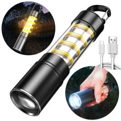 Emergency Camping Lantern Type-C USB Charging Tungsten Wire Flashlight Hangable High Power Flashlight 5 Gears for Power Outages