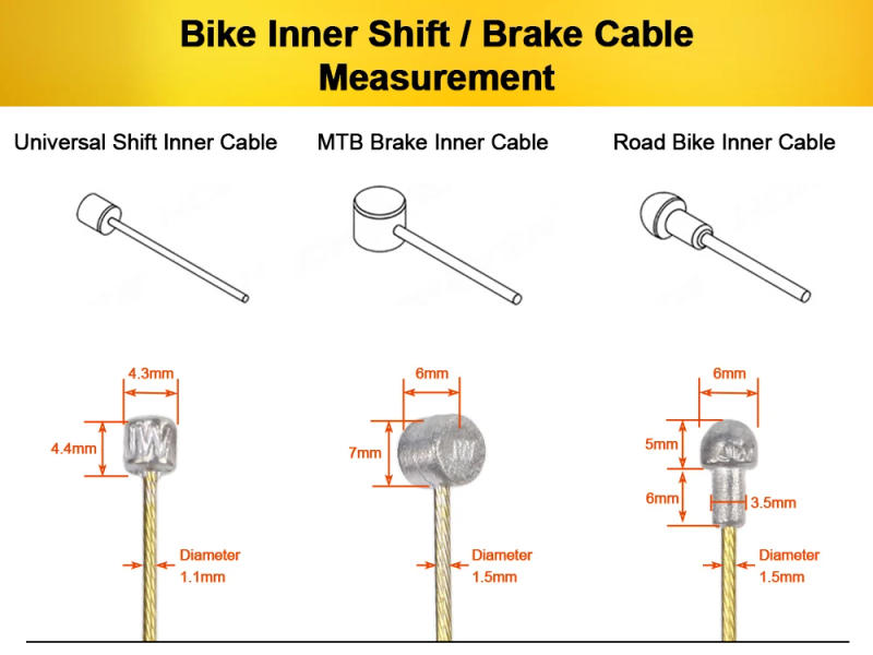 Description Picture 6 of itemHEPPE Bike Shifter Brake Cables MTB Road Bike Front Rear Derailleur Shift Cable Brake Cable Grinding Stainless Steel Cable Set