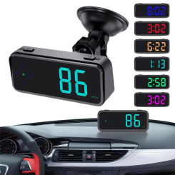 Digital Car HUD GPS Digital Speedometer with Compass Colorful LED Display Windshield Speed Projector Car Electronics Accessories