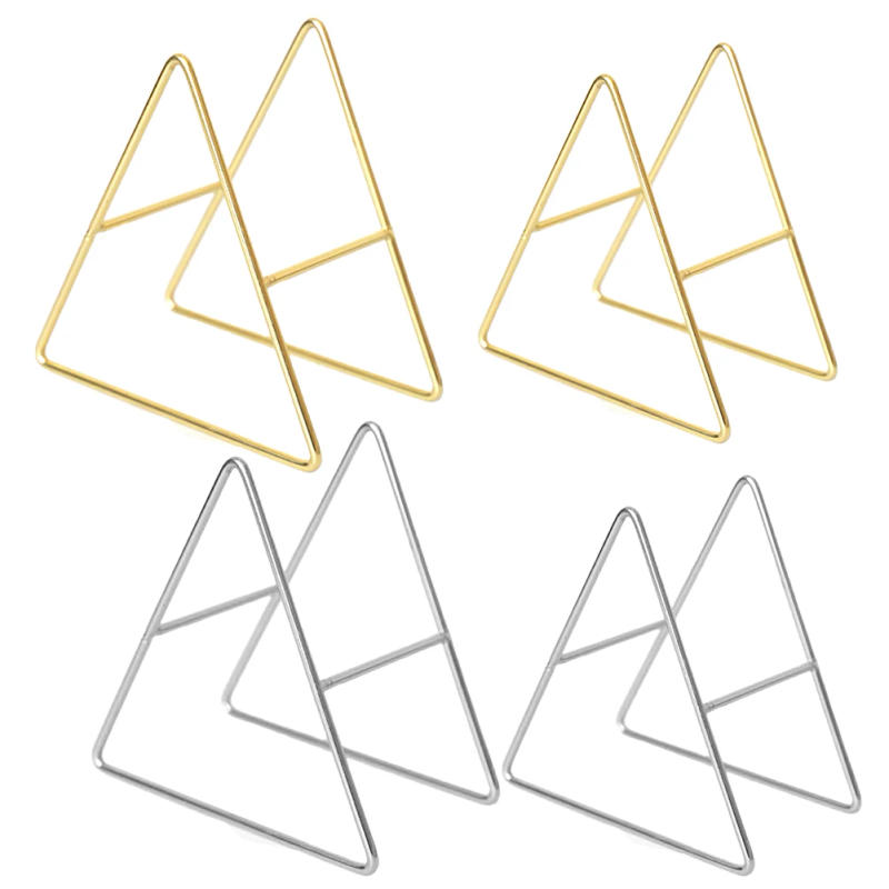 Description Picture 2 of itemBrand New Coaster Holder Kitchen Holders Coaster Holder Gold Iron Space-saving Stand Rack Dish Triangle Coasters