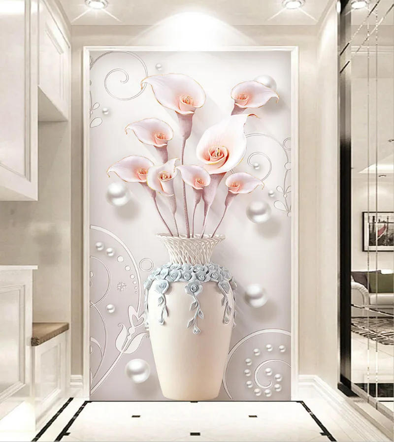 Description Picture 6 of itemDIY Embroidery,Round Diamond Calla lily bottle landscape Full rhinestone Diamond painting cross stitch,needlework