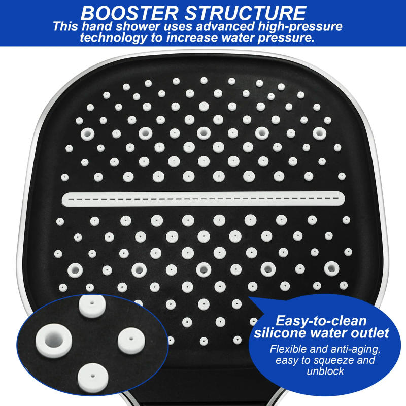 Description Picture 5 of item7 Modes Shower Sliver Head High Pressure Big Rainfall One Key Stop Portable Supplies Bath For Bathroom Faucet Accessories Set