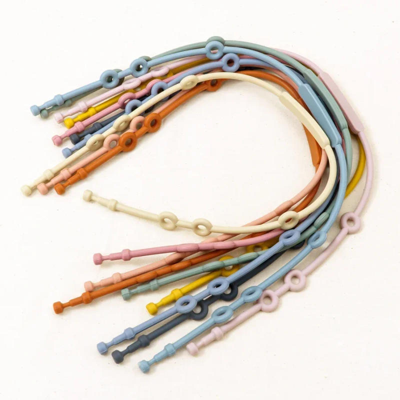 Description Picture 2 of itemToy Safety Straps Soft Silicone Teething Chain Adjustable Infant Nipple Holder Dummy Clip Stroller Baby Accessories