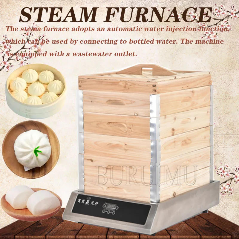 Description Picture 2 of item220V Commercial Electric Steamer Steam Bun Stove Breakfast Shop Bun Steam Machine Cooking Appliances