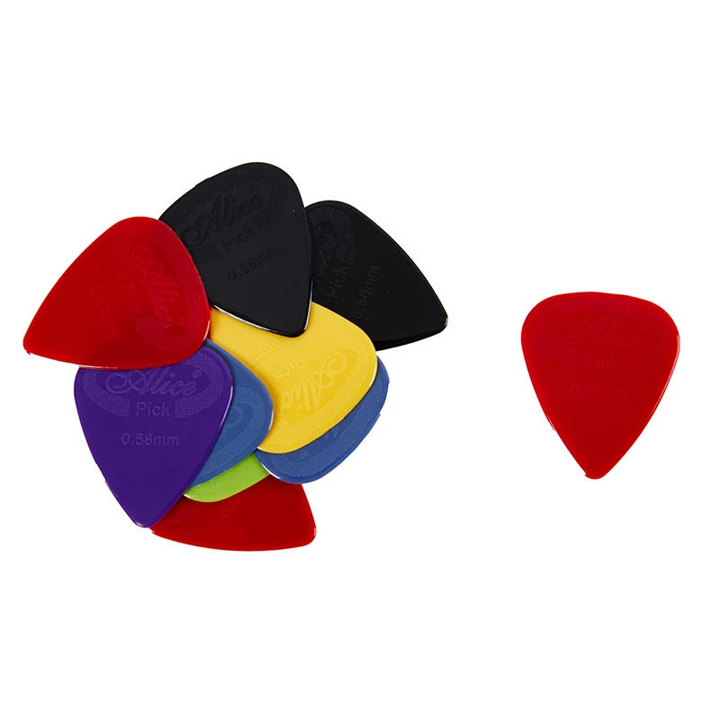 Description Picture 6 of item10pcs Alice Guitar Pick Non-slip Pick Nylon With Raised Surface Alice Guitar Finger Piece Non-slip Black And White Nylon Tuner