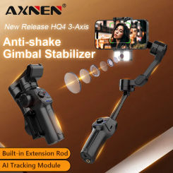 3-Axis Handheld Gimbal Phone Stabilizer with Extension Rod Tripod & Face Tracking for iPhone Android Mobile TikTok & Vlog Record