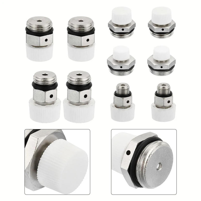 Description Picture 3 of item2Pcs Male Thread Nickel Plated Brass Manual Radiator Air Vent Plug Valve 1/8 1/4 3/8 1/2 3/4 For Radiator Heating Systems